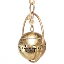 Artikel Dekorativ klocka guld klocka hängande dekoration metall natur Ø14cm