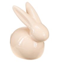 Artikel Dekorativ kanin, gul, grön, brun, modern keramikfigur för påsk, 8,5 cm, 3 delar