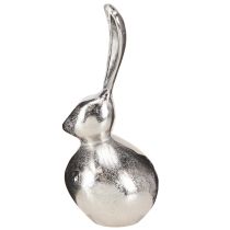 Artikel Dekorativ Kanin Metall Påsk i Silver Rund Ø12cm H25cm