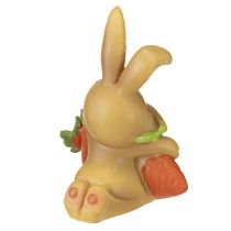 Artikel Dekorativ kanin med morot Påskharen dekorativa figurer H5,5cm 6st