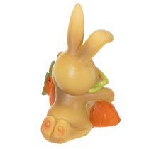 Artikel Påskhare i polyresin med morot, 3-pack, 6 cm