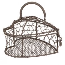 Artikel Dekorativt hjärta av tråd för fyllning vintagegrå 14×13,5cm