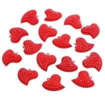 Artikel Dekorativa hjärtan röda 3,5cm 16 st