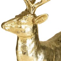 Artikel Dekorativ stående renfigur av hjort guld 10,5×4,5×16 cm 2 stycken