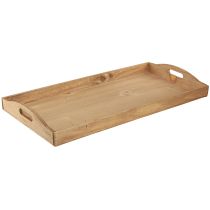 Artikel Dekorativ träbricka avlång FSC i natur 58cmx28cmx6cm