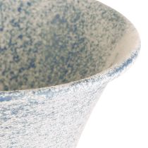 Artikel Dekorativ kalk Antik vit blå metall bordsdekoration Ø11cm H17,5cm