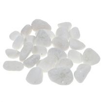 Deco småsten i nätet vit 1cm - 2,5cm 1kg