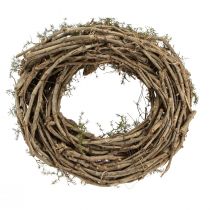 Artikel Naturlig dekorativ krans med kvistar och cederträkottar, träkrans, dörrkrans, väggdekoration, borddekoration, lantlig/bohostil, Ø40 cm