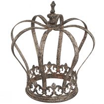 Artikel Dekorativ krona i antik stil metalldekoration rost Ø19,5 cm H22 cm