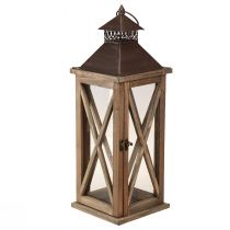 Artikel Dekorativ lykta trä vintage trälykta brun 17×17×50cm