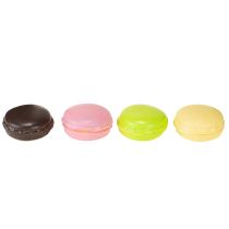 Artikel Konstgjorda dekorativa macaron marängkakor, färgglada, 5 cm, 8 bitar, macaron bakverksdekoration