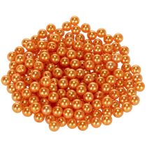 Artikel Dekorativa orange pärlor, 8 mm, 250 stycken