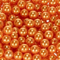 Artikel Dekorativa orange pärlor, 8 mm, 250 stycken