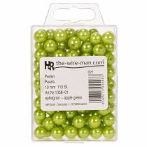 Artikel Dekorativa pärlor Ø10mm gröna 115 stycken