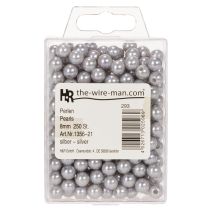 Artikel Dekorativa pärlor Ø8mm silver 250 st