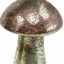 Deco svamp glas rosa bordsdekoration höst Ø6,5cm H10cm 3st