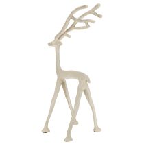 Artikel Dekorativ renfigur i metall, hjort, grå lera, optik, H35cm
