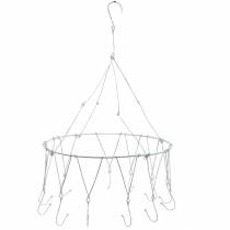 Dekorativ ring för hängande Ø30cm örtkrona vit tvättad takhängare
