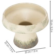 Artikel Dekorativ keramikskål, creme grågrön, Ø20cm, H16cm