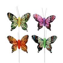 Artikel Dekorativa fjärilar blandade 6 cm 24 st