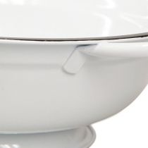 Artikel Dekorativ metallskål i vit och svart vintagestil, Ø20,5 cm, 3 stycken