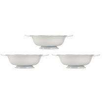 Artikel Dekorativ Skål Metall i Vit Svart Vintage Ø20,5cm 3st