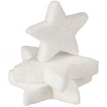 Artikel Dekorstjärnor vit glitter strössel dekoration jul 4/5cm 36 st