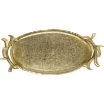 Artikel Dekorativ bricka guld hjorthorn vintage bricka oval L35×B17cm