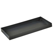 Artikel Dekorativ bricka metallbricka svart grå tvättad 30×15cm