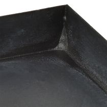 Artikel Dekorativ bricka metallbricka svart grå tvättad 30×15cm
