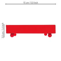 Artikel Dekorativ bricka fyrkantig röd metallbricka 15×15 cm 2 st