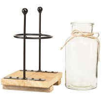 Artikel Dekorativa vaser flaska vas glas på bas 12×12×20cm 4st