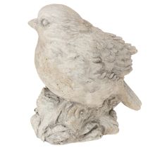 Artikel Dekorativ fågelfigur sparv gjuten sten vitkalkad H12,5 cm