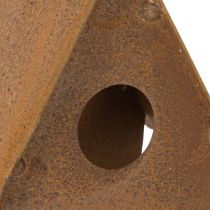 Artikel Dekorativ hängande fågelholk, rostfärgad fågelholkdekoration, 17,5 cm