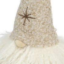 Artikel Dekorativ tomtehatt av filt bordsdekoration brun beige H28cm 2 st