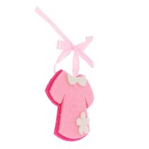 Födelse dekoration filt klänning rosa 7 cm 20 st