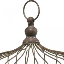 Artikel Metallkrona med krok Ø20cm H17cm Brun