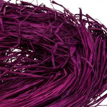 Artikel Dekorativ raffia för hantverk Naturlig raffia raffia violett 300g