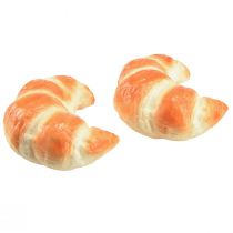 Artikel Dekorativ croissant konstgjord matdocka 10cm 2st