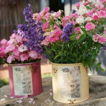 Artikel Dekorativ plåt, aprikos, metallkruka, sommardekoration, Ø15,5 cm H15 cm