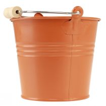 Artikel Dekorativ hink metallkruka orange brun Ø16cm H14,5cm 1,6L