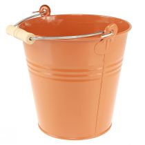 Artikel Dekorativ hink metallkruka orange brun Ø22cm H21,5cm 6L