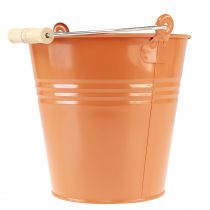 Artikel Dekorativ hink metallkruka orange brun Ø22cm H21,5cm 6L