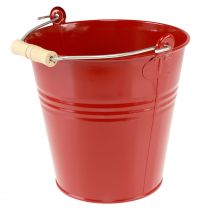 Artikel Dekorativ hink metallkruka röd Ø22cm H21,5cm 6L