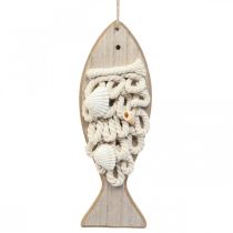 Deco fiskhänge träfisk maritim dekoration trä 6,5×19,5cm