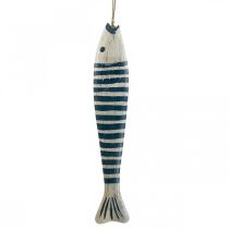 Artikel Deco fisk trä Träfisk att hänga upp Mörkblå H57,5cm