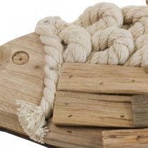 Dekorativ fisk gjord av drivved träfisk natur maritim dekoration 31cm