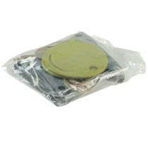 Artikel Dekorativ födelsedagsvimpel kedja girlander gjord av filt grågrön 300cm