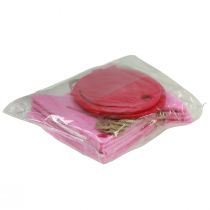 Artikel Dekorativ födelsedagsvimpel kedja girlander gjord av filt rosa 300cm