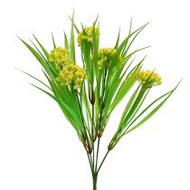 Dekorativt gräs med blommor gul, grön L30cm